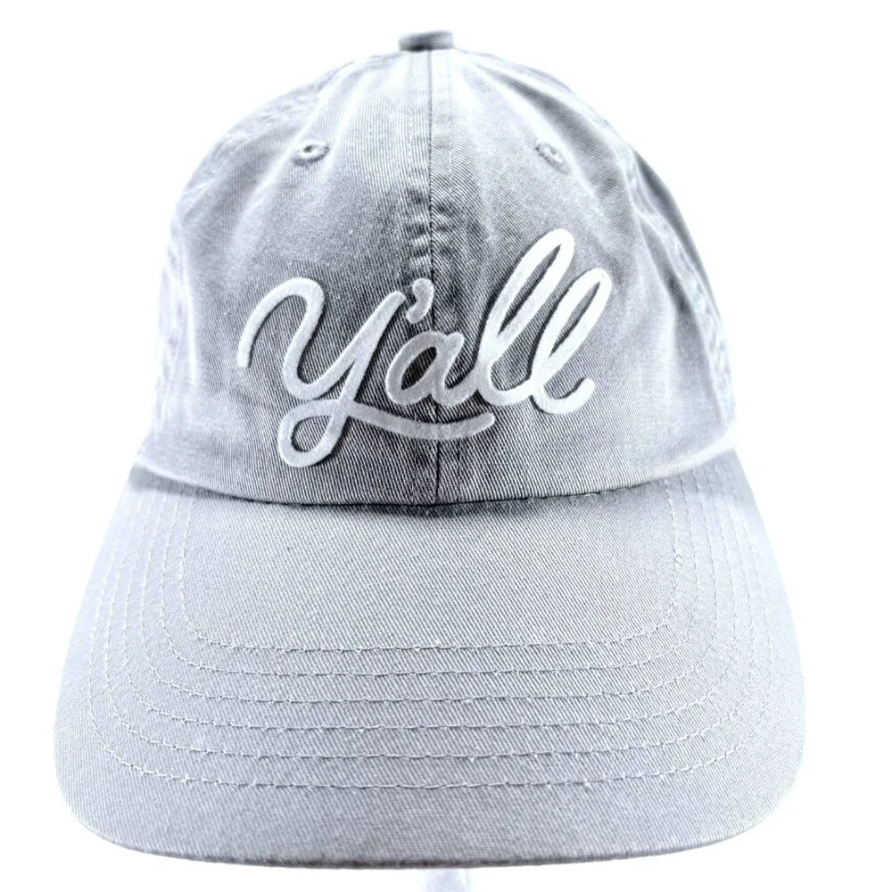 Frankie Jean Y'All Cursive Textured Lettering‎ Strapback Buckle  Baseball Hat